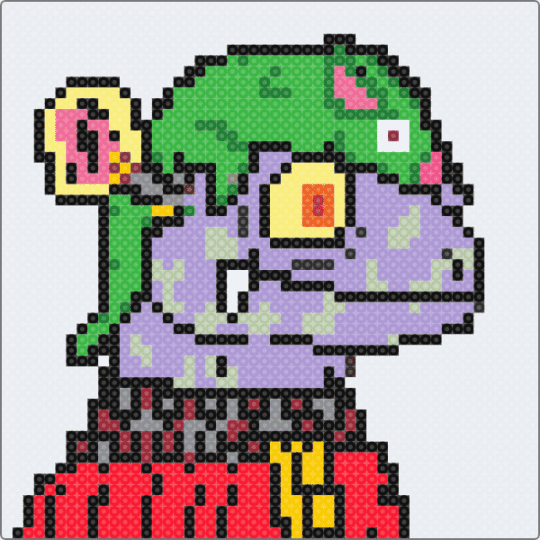 Galactic Gecko - white,green,pink,red
