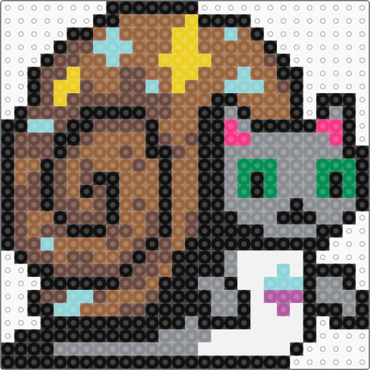 Slow Snail Kitty - brown, gray, tan