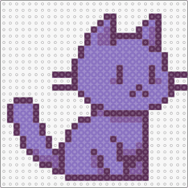 purple cat - cat,kitty,animal,cute,chibi,purple