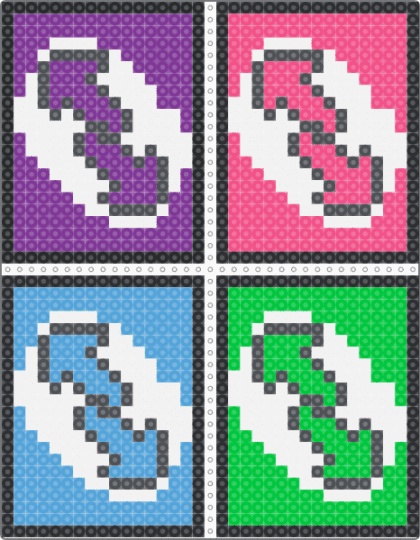 ddlc themed perlers - pink
