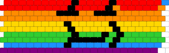 rainbow chewing face - red,orange,yellow,green