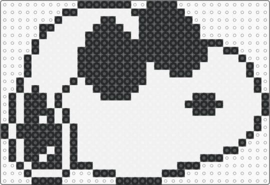 Joe Cool head - black,white,snoopy,joe cool
