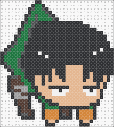 Chibi Levi - black,green,beige