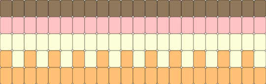 Neapolitan ice cream Ladder stitch - orange