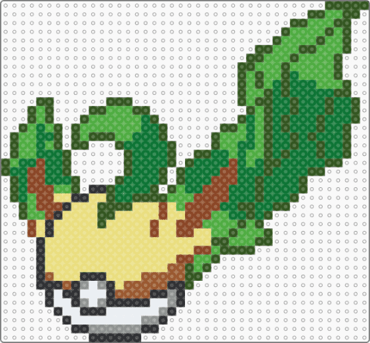 Leafeon Pokeball - eevee, eevee evolutions, eeveelution, eeveelutions, eeveeolution, gold, green, leafeon, pokeball, pokemon, yellow