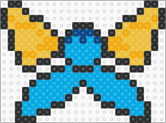 Vaporeon Bow - bow, eevee, eevee evolutions, eeveelution, eeveelutions, eeveeolution, light blue, pokemon, vaporeon, yellow