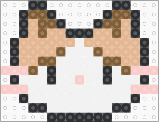 Cat head - tan brown (sm) - beige,tan