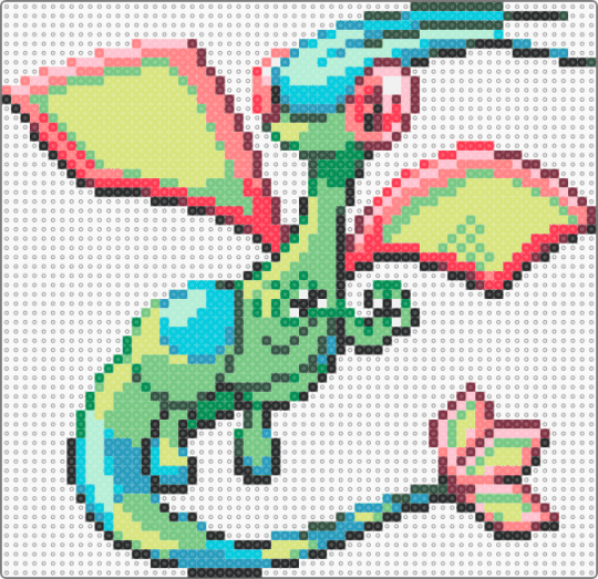 Flygon! - light blue,red,yellow,teal,pokemon,flygon,shiny