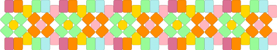 Multicolored X-Base Cuff - pink,teal,orange,rainbow,spring