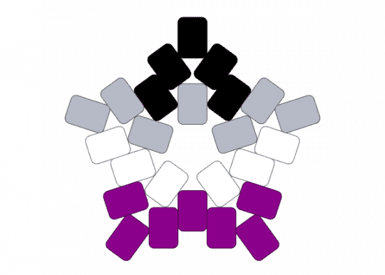 Asexual Star - pink, white