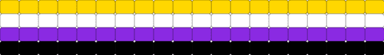 Non bionary 4 ladder cuff - yellow,purple