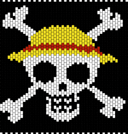straw hat panel wip - one piece,straw hat,skeletons,skulls,anime,panel
