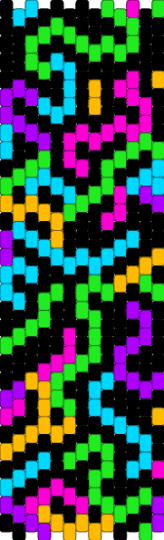 Color full confetti/spiral 🩷💜🧡💚 - black,green,light blue