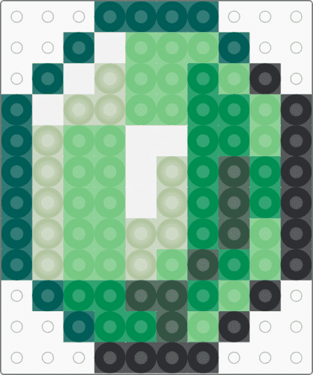 Glow-In-The-Dark Emerald (Minecraft) - gray,teal