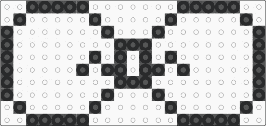 perler hair bow base - black, bow, bowtie, fuse bead, hair bow, hair clip, perler bead