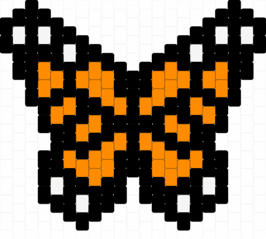 Orange butterfly - black,orange