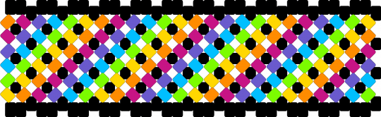 Vertical Rainbow Stripe X Cuff - black,blue,pink,yellow,colorful