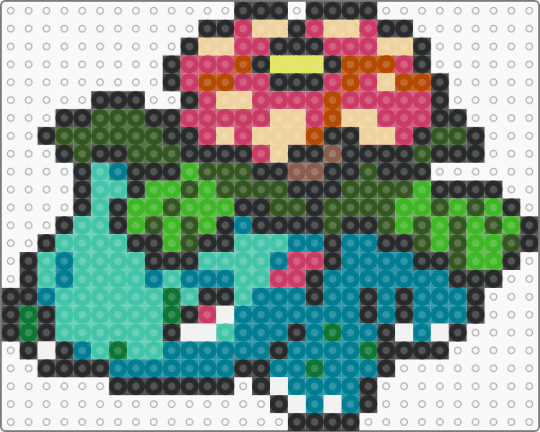 Venusaur - green,pink,gold,teal