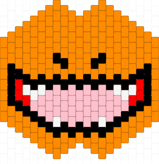 smiling Charmander mask - orange,pokemon,pokemon starter,charmander,mask,charmander mask