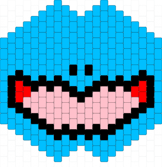 smiling Squirtle mask - light blue, mask, pokemon, pokemon starter, squirtle, squirtle mask