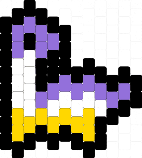 nonbinary dinosaur charm - purple,yellow,dino,dinosaur,nonbinary,queer,lgbt