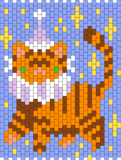 Cat bag part 1 - light blue,orange