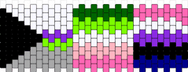 my flags >:3 - pride,demisexual,demiromantic,abrosexual,genderfluid,community,cuff,colorful,pink,green,black,white