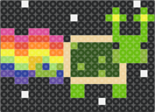 Alien nian cat blehh - black,green,beige,gold
