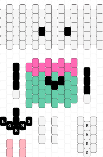 Ralsei Kandi Doll - pink, teal, white