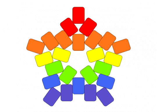 Rainbow star :DDDD - green, orange, purple, rainbow, yellow