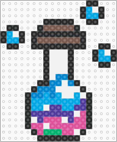 Colorful potion - black, colorful, cotdpotions, light blue, pink, poison, potion, purple