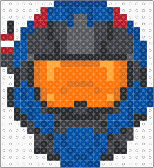 Halo reach Carter helmet - blue,orange