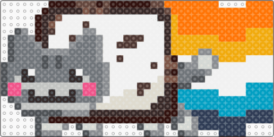 Aroace Nyan cat remix - brown, cat, gray, orange, pop tart, pride