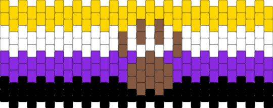nonbinary paw cuff! - yellow,purple
