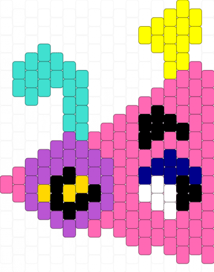 Zooble charm - pink,tdac,the amazing digital circus,zooble,charm,pony beads,kandi