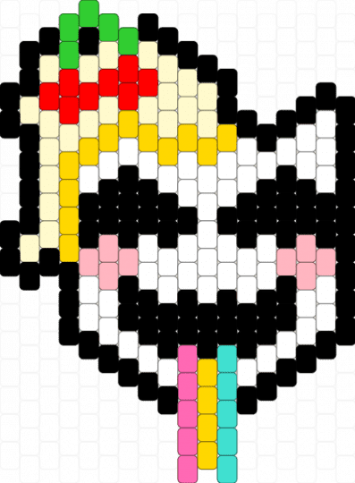 Candy Gangle charm!! - yellow,pink,gangle,the amazing digital circus,gangle tadc,tadc,kandi,kandi charm,pony beads