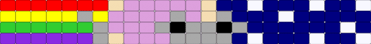 nyan cat cuff! - pink,beige,purple,ladder stitch,nyan cat,cat,kitty,galaxy,space,kandi,silly