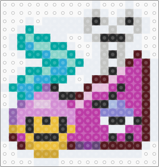 zooble - white,pink,brown,teal,colorful