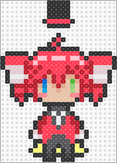 Small Kasane Teto Caine Recolor - gray,red,beige,kasane teto,teto recolor,caine recolor
