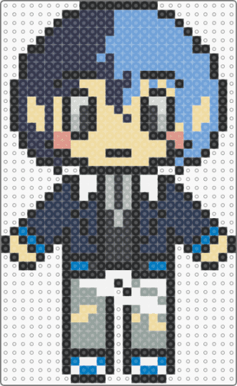 Chibi Aoyagi Toya ~ Project SEKAI - aoyagi toya, beige, light blue, pjsk, project sekai, purple, toya, toya aoyagi, vivid bad squad