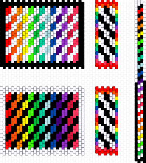 Rainbow Checkered Bag - bag, checkered, colorful, green, rainbow, red, scene, scenecore, tote bag, white