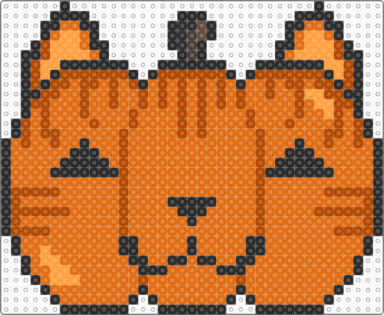 Kitty jack-o-lantern perler :3 - orange,cat,spooky,halloween,pumpkin,jackolantern,kitty,cute,kawaii