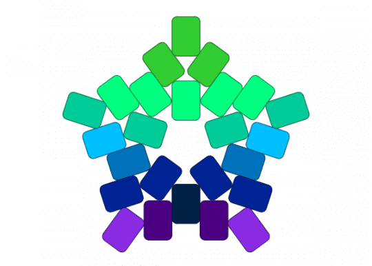 Green Blue Purple Ombre Star - purple, star, teal