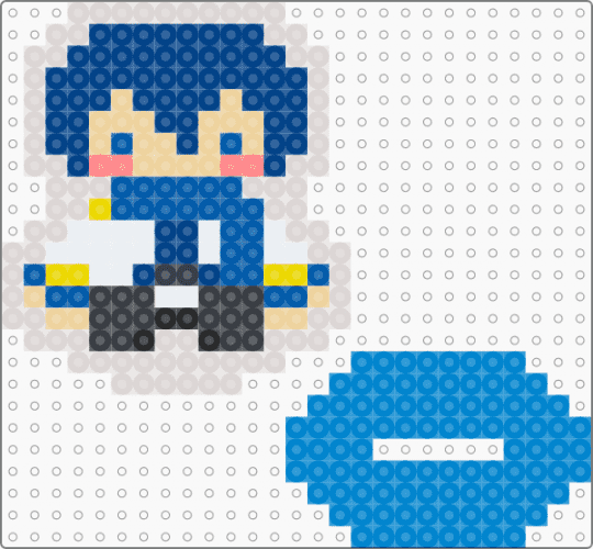 Sitting KAITO standee - blue,beige,kaito,vocaloid,pjsk,projectsekai,vocalsynth