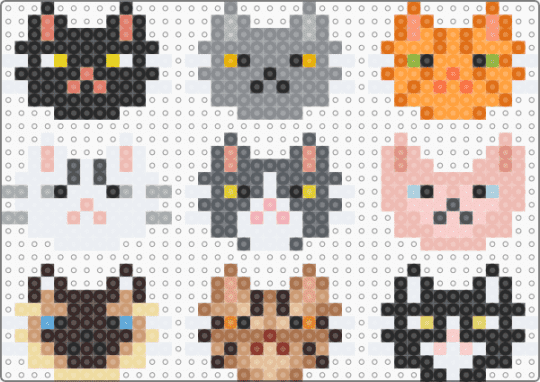 9 Different Kitties!! :3 - orange,gray,beige,brown,cat,kitty,kitten,meow,cute,animal,pet