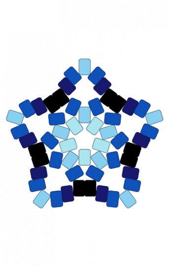Black and Blue Big Star - blue, light blue, star