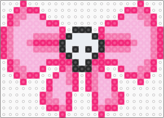 Pink skull hairbow - pink,skull,scene,goth,kawaii,pastelgoth,alt