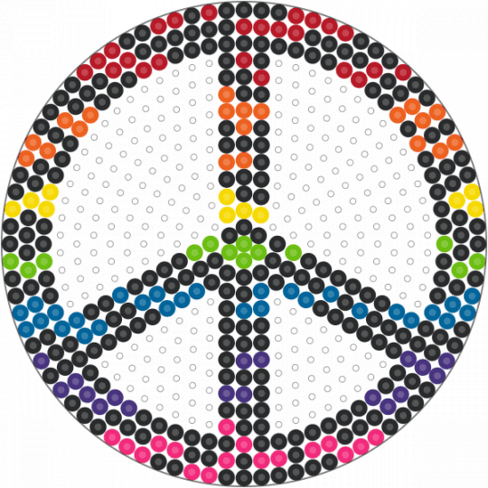 Scene Zebra Stripe Peace Sign - black, blue, colorful, peace, peace sign, pink, rainbow, red, scene, scenecore, zebra stripe