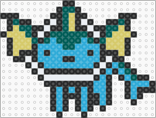 Small Vaporeon - black, cute, eeveelution, light blue, pokemon, vaporeon, video game