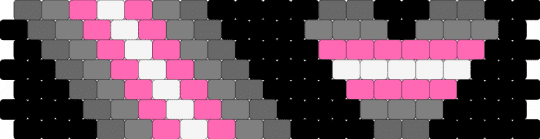 Demi-Girl Heart and diagonal flag - gray,pink,pride,demigirl